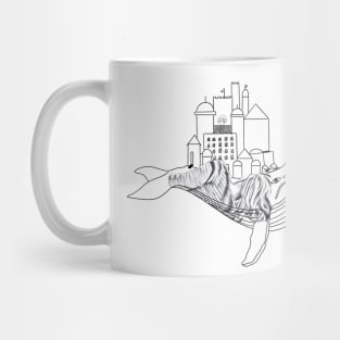 Abstract whale world design Mug